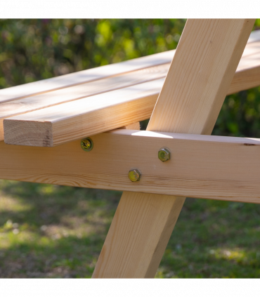 Outsunny 4-Seater Wooden Picnic Set-Fir Wood