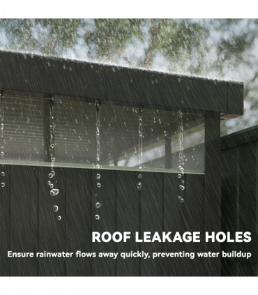 Outsunny 5.3 x 8.5ft Galvanised Steel Garden Shed with Roof Windows