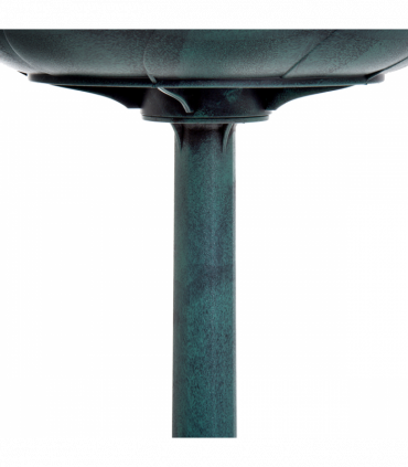 Outsunny 50cm Outdoor Bird Bath Fountain, Decrative Garden Feeder Stand Green