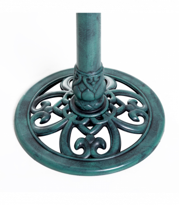 Outsunny 50cm Outdoor Bird Bath Fountain, Decrative Garden Feeder Stand Green