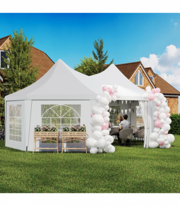 Outsunny 6.8 x 5m Garden Octagonal Gazebo Party Wedding Tent Heavy Duty Marquee