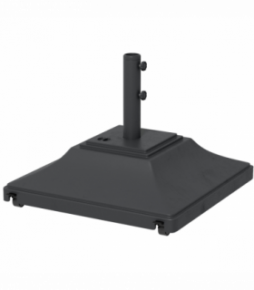 Outsunny 60kg Square Parasol Base with Wheels Fillable Plastic Umbrella Stand