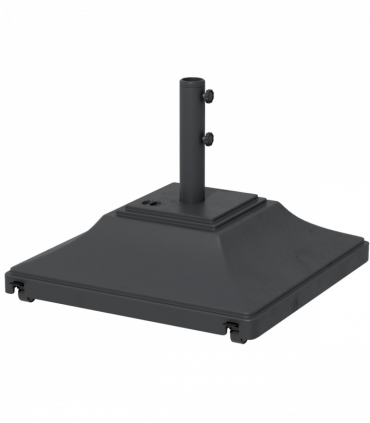 Outsunny 60kg Square Parasol Base with Wheels Fillable Plastic Umbrella Stand