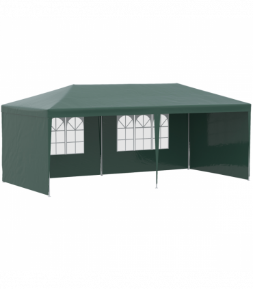 Outsunny 6m x 3m Garden Gazebo Marquee Canopy Party Tent Canopy Patio Green