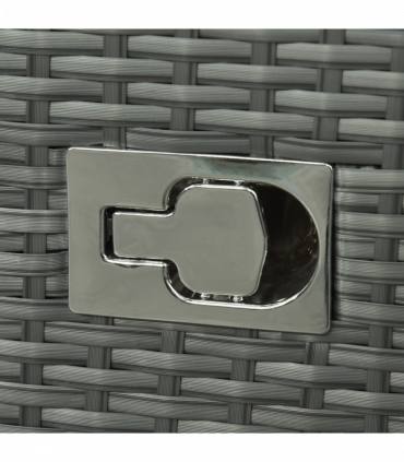 Outsunny 6pc Padded Outdoor Rattan Wicker 3-Seat Sofa Recliner Footstool Table