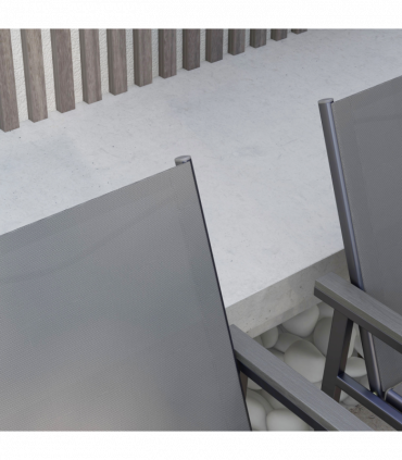 Outsunny 7 Piece Garden Dining Set, Outdoor Table and 6 Chairs, Grey