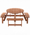 Outsunny 8-Seater Wooden Picnic Set-Fir Wood