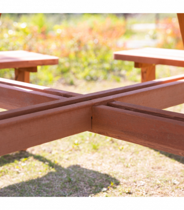 Outsunny 8-Seater Wooden Picnic Set-Fir Wood