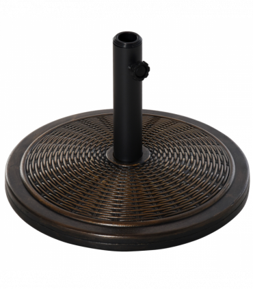 Outsunny Cantilever Offset Umbrella Base Cement Parasol Stand, Black