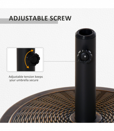 Outsunny Cantilever Offset Umbrella Base Cement Parasol Stand, Black