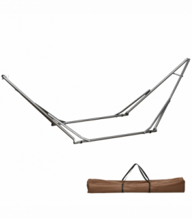 Outsunny Foldable Hammock Stand, 2 in 1 Hammock Net Stand & Clothes Drying Rack