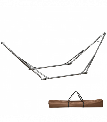 Outsunny Foldable Hammock Stand, 2 in 1 Hammock Net Stand & Clothes Drying Rack