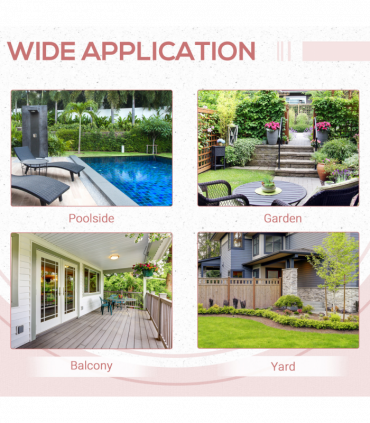 Outsunny Folding Square Rattan Coffee Table, Steel Frame Bistro Garden Natural