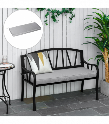 Outsunny Garden Bench Cushion 2 Seater Seat Pad Indoor& Outdoor Use
