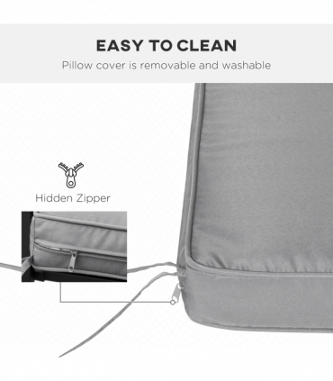 Outsunny Garden Bench Cushion 2 Seater Seat Pad Indoor& Outdoor Use