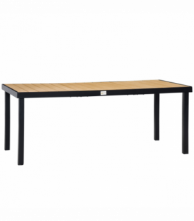 Outsunny Garden Dining Table for 8, Aluminium Frame for Patio, Natural