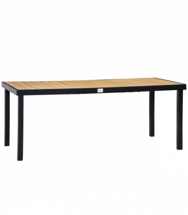 Outsunny Garden Dining Table for 8, Aluminium Frame for Patio, Natural