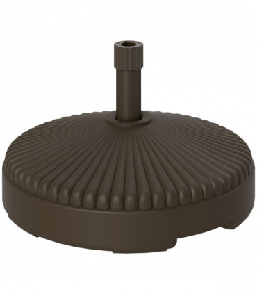 Outsunny Garden Parasol Base, 28kg Sand Filled, 23kg Water Filled, Brown