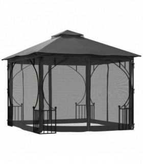 Outsunny Gazebo Party Tent Canopy Sun Shade for Patio Garden 3x3(m)