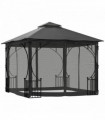 Outsunny Gazebo Party Tent Canopy Sun Shade for Patio Garden 3x3(m)