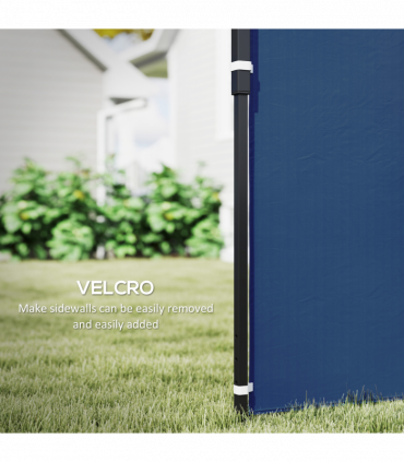 Outsunny Gazebo Side Panels for 3x3(m) or 3x6m Gazebo Canopy, 2 Pack, Blue