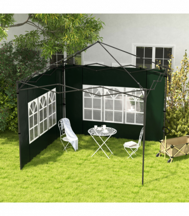 Outsunny Gazebo Side Panels for 3x3(m) or 3x6m Gazebo Canopy, 2 Pack, Green