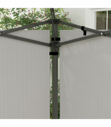 Outsunny Gazebo Side Panels for 3x3(m) or 3x6m Gazebo Canopy, 2 Pack, White