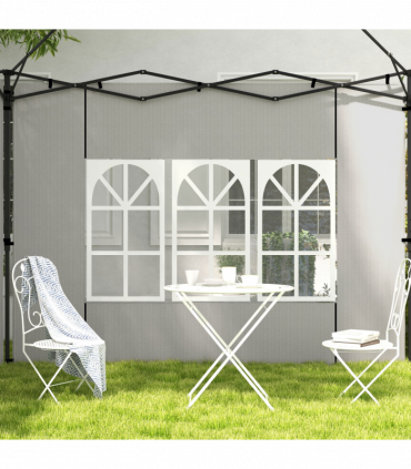 Outsunny Gazebo Side Panels for 3x3(m) or 3x6m Gazebo Canopy, 2 Pack, White