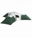 Outsunny Large Camping Tent with 3 Bedroom, Living Area and Porch for 6-9 Man