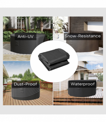 Outsunny Large Outdoor Set Round Cover Garden Furniture Waterproof