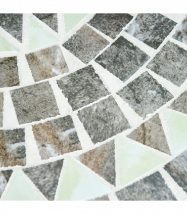 Outsunny Mosaic Side Table Bistro Coffee Table for Garden Patio Balcony Grey