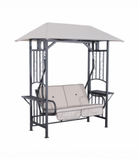 Outsunny Outdoor Garden 2 Seater Canopy Swing Seat Porch Loveseat Hammock Chair