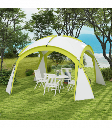 Outsunny Outdoor Gazebo Event Shelter Party Tent for Garden Green
