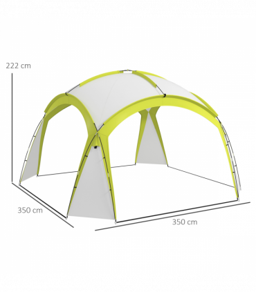 Outsunny Outdoor Gazebo Event Shelter Party Tent for Garden Green