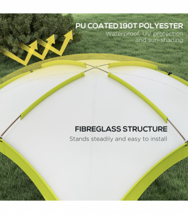 Outsunny Outdoor Gazebo Event Shelter Party Tent for Garden Green