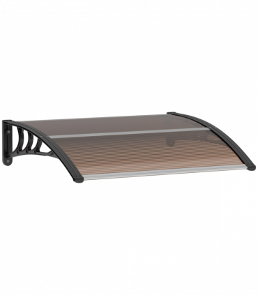 Outsunny Outdoor Window Door Canopy Fixed Awning Porch UV Water Cover Brown