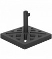 Outsunny Parasol Base 15kg Garden Umbrella Stand with Cut-Out Design, Black