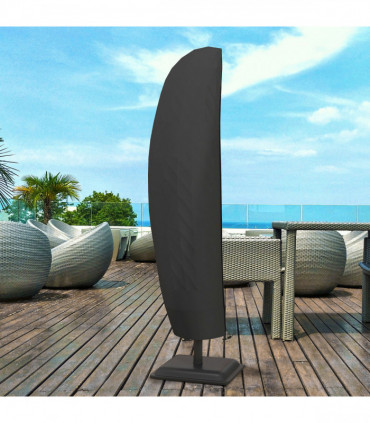 Outsunny Parasol Cover, Patio Cantilever Cover, Banana Umbrella Cover Black