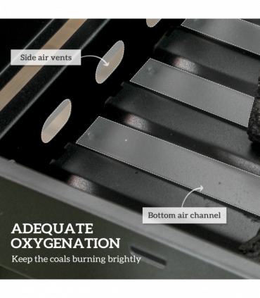 Outsunny Portable Charcoal Grill with Pull-Out Charcoal Basin
