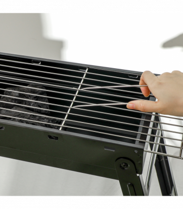 Outsunny Portable Charcoal Grill with Pull-Out Charcoal Basin