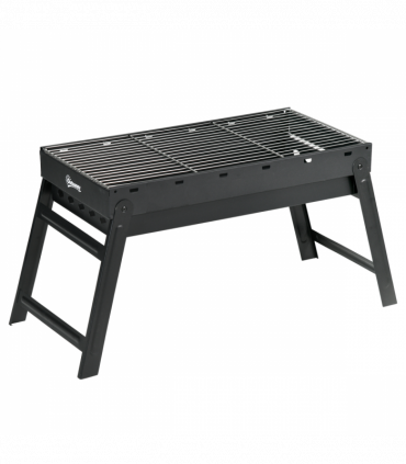 Outsunny Portable Charcoal Grill with Pull-Out Charcoal Basin
