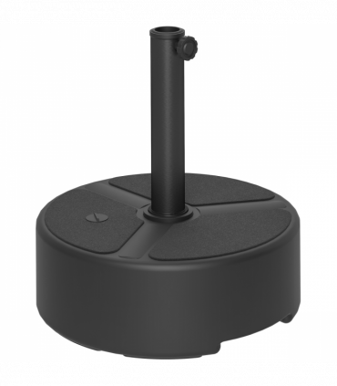 Outsunny Round Garden Parasol Base, Sand/Water Filled Parasol Stand, Black