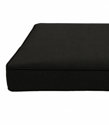 Outsunny Set of 4 Outdoor Seat Cushion with Ties, for Patio Furniture, Black