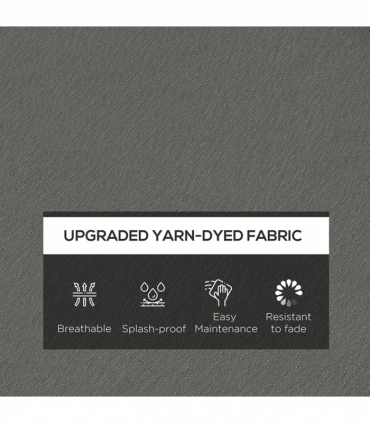 Outsunny Set of 4 Outdoor Seat Cushion with Ties, for Patio Furniture, Grey