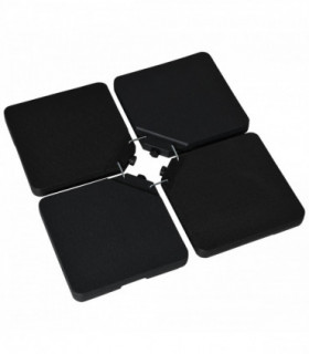 Outsunny Set of 4 Parasol Base Stand Weights for Cantilever Umbrella, Black
