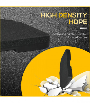 Outsunny Set of 4 Parasol Base Stand Weights for Cantilever Umbrella, Black