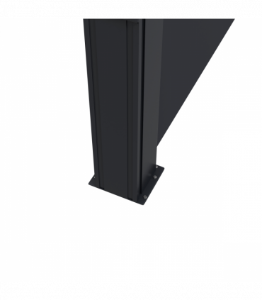 Outsunny Side Awning Retractable, Outdoor Privacy Screen, 400x160cm, Black