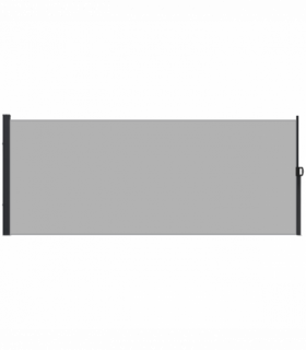 Outsunny Side Awning Retractable, Privacy Screen, 400x180cm, Light Grey