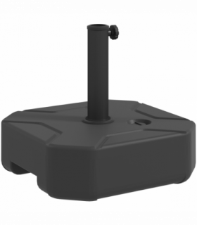 Outsunny Square Garden Parasol Base, Sand/Water Filled Parasol Stand, Black