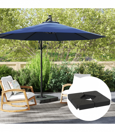 Outsunny Umbrella Weights for Offset Parasols, 64kg Sand/55kg Water Filled